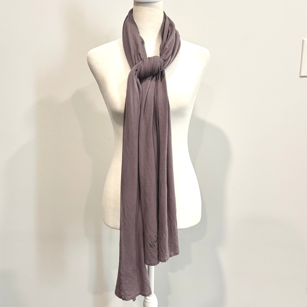Sharqiaa Hijab Purple Mauve Rhinestone Embellished Scarf Crystal Elegant 21954